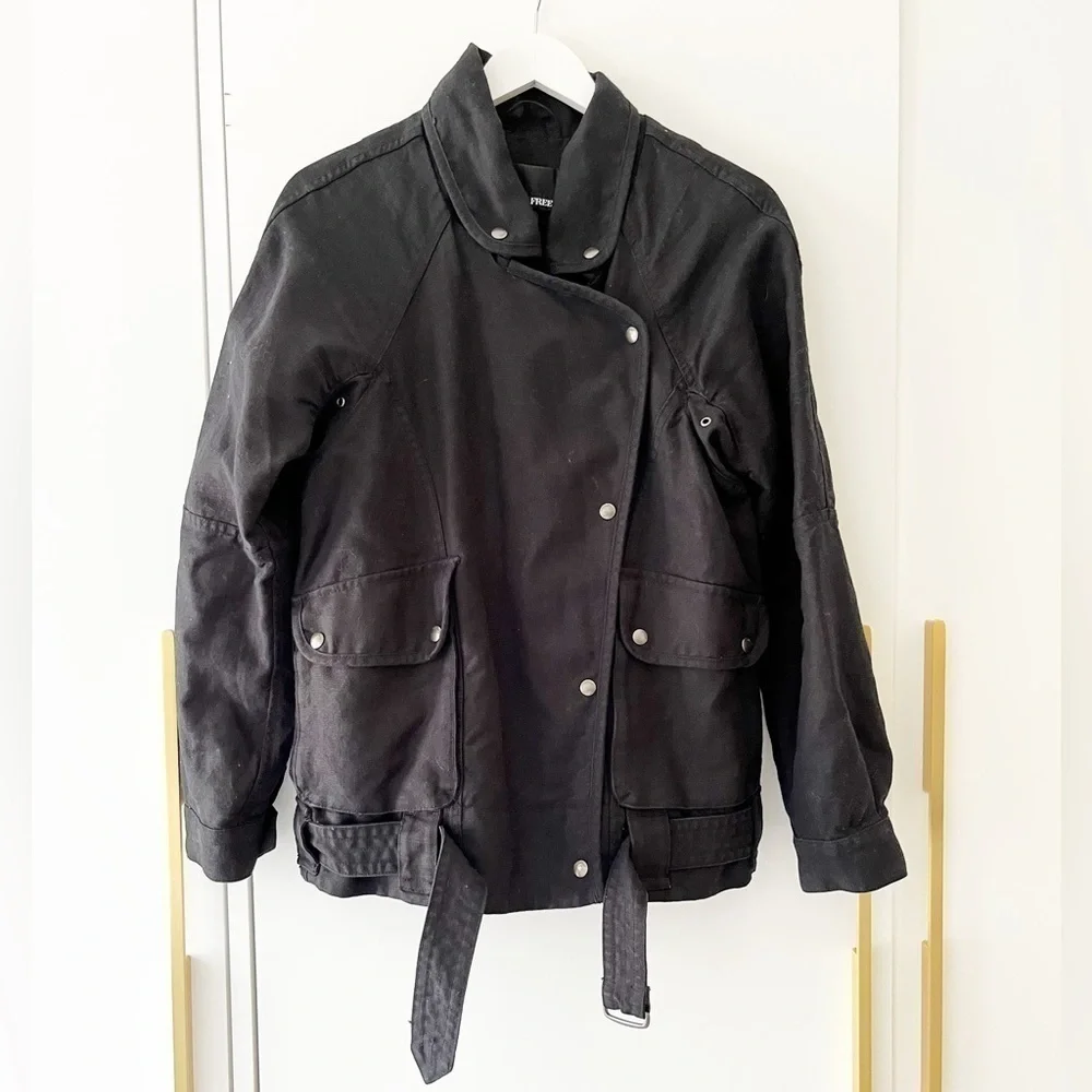 Wilfred Free Raydar Linen/Cotton Moto Jacket - Picture 10 of 11